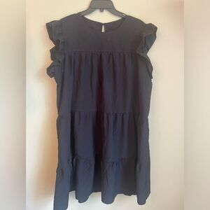 SHEIN ruffle front ss dress